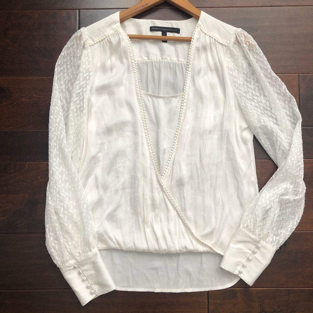 White House Black Market blouse in white